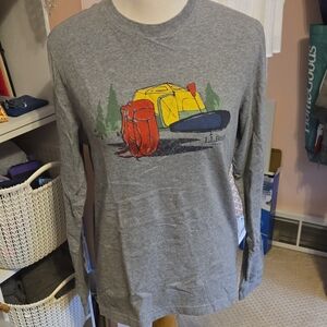 L.L. Bean Gray Kids Long Sleeve Shirt
